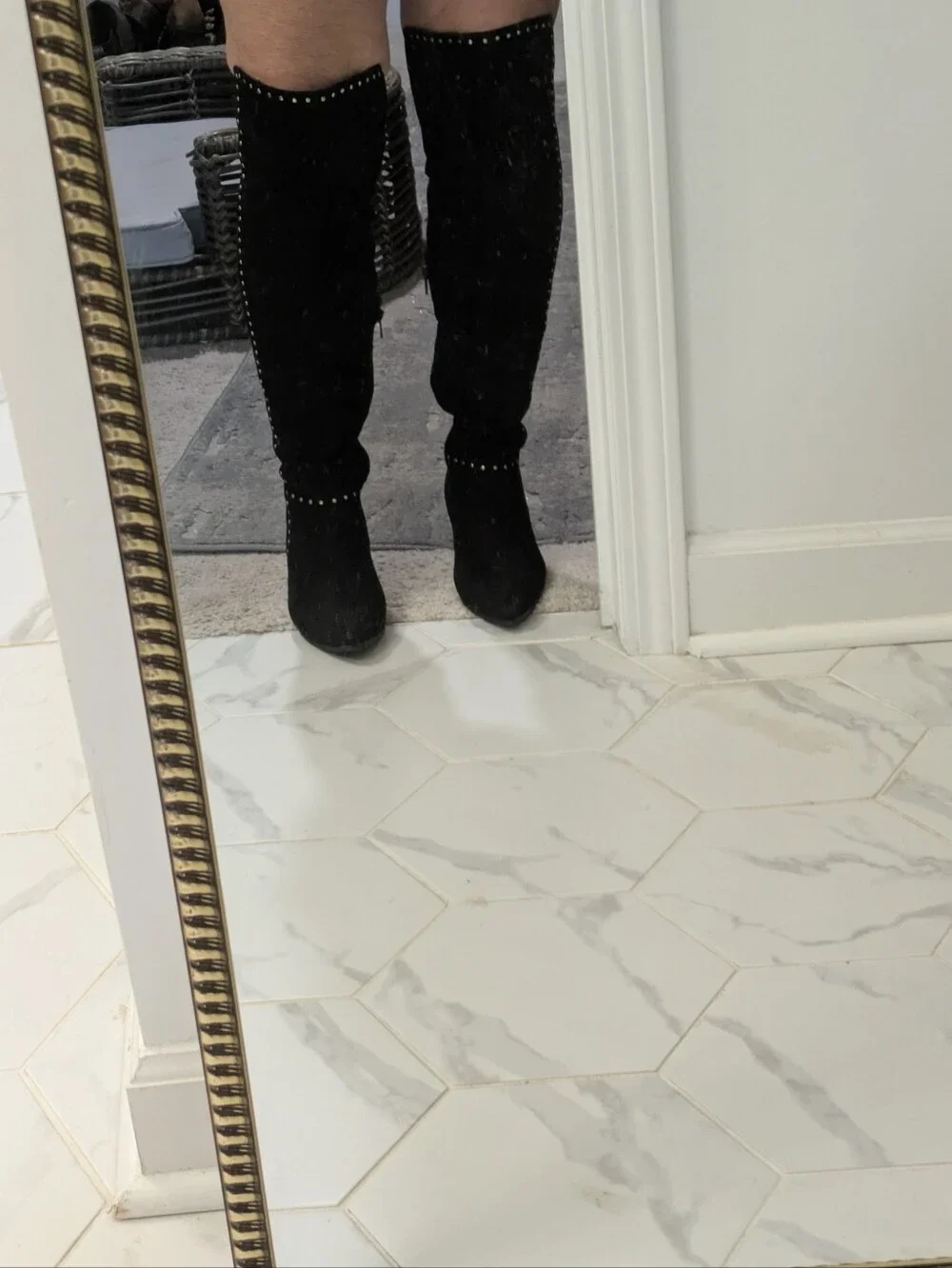 Over-the-Knee Studded Block Heel Boots - Picture 8 of 17